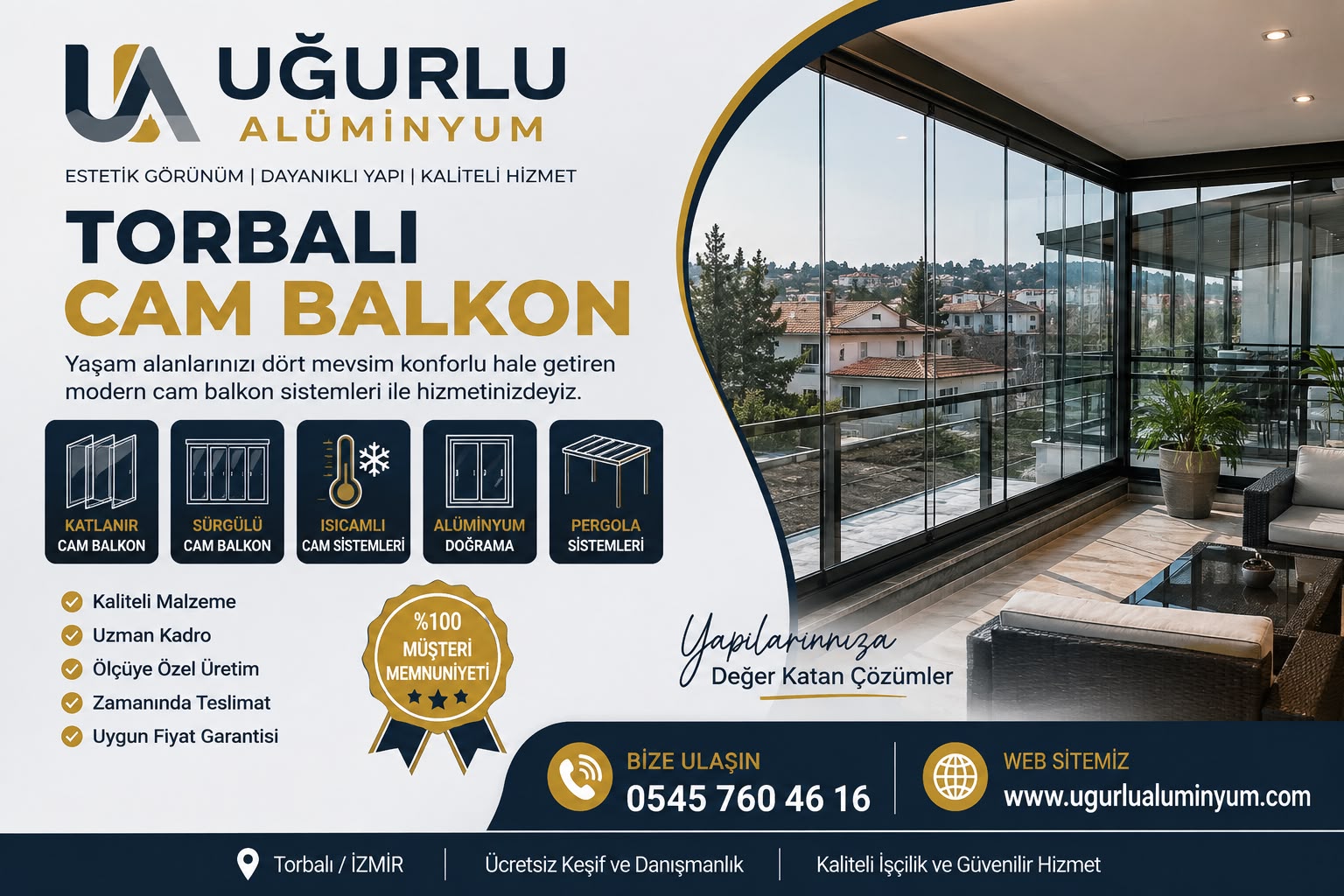 Torbalı Cam Balkon | Uğurlu Alüminyum